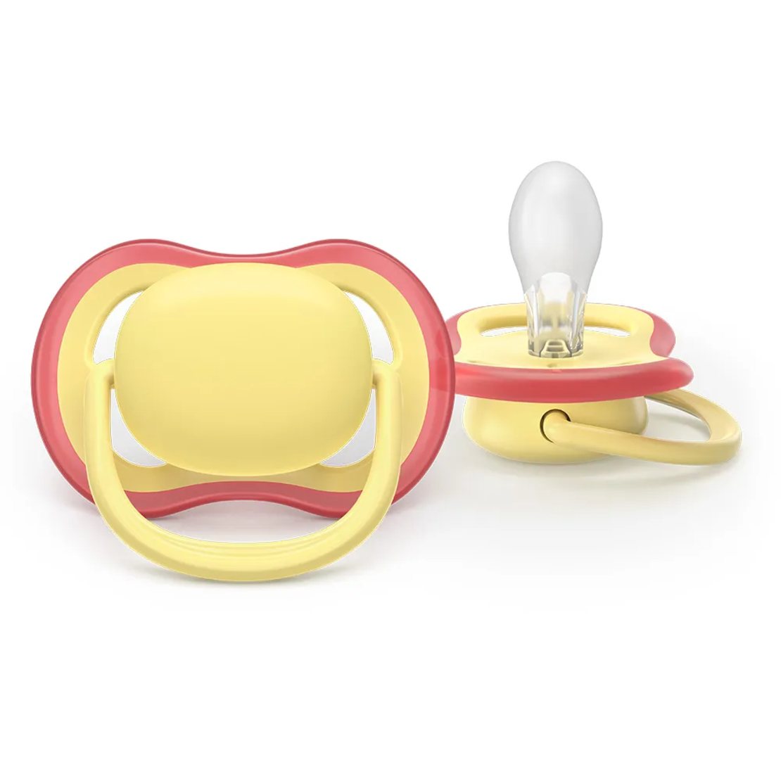 Philips AVENT SCF087/03 Комплект 2 Броя Ортодонтични Силиконови Залъгалки Ultra Air 0-6м+ Пастелни Цветове с Кутия за Стерилизиране