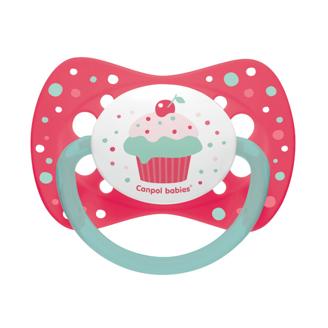 Силиконова залъгалка със симетрична форма, Cupcake 6-18м