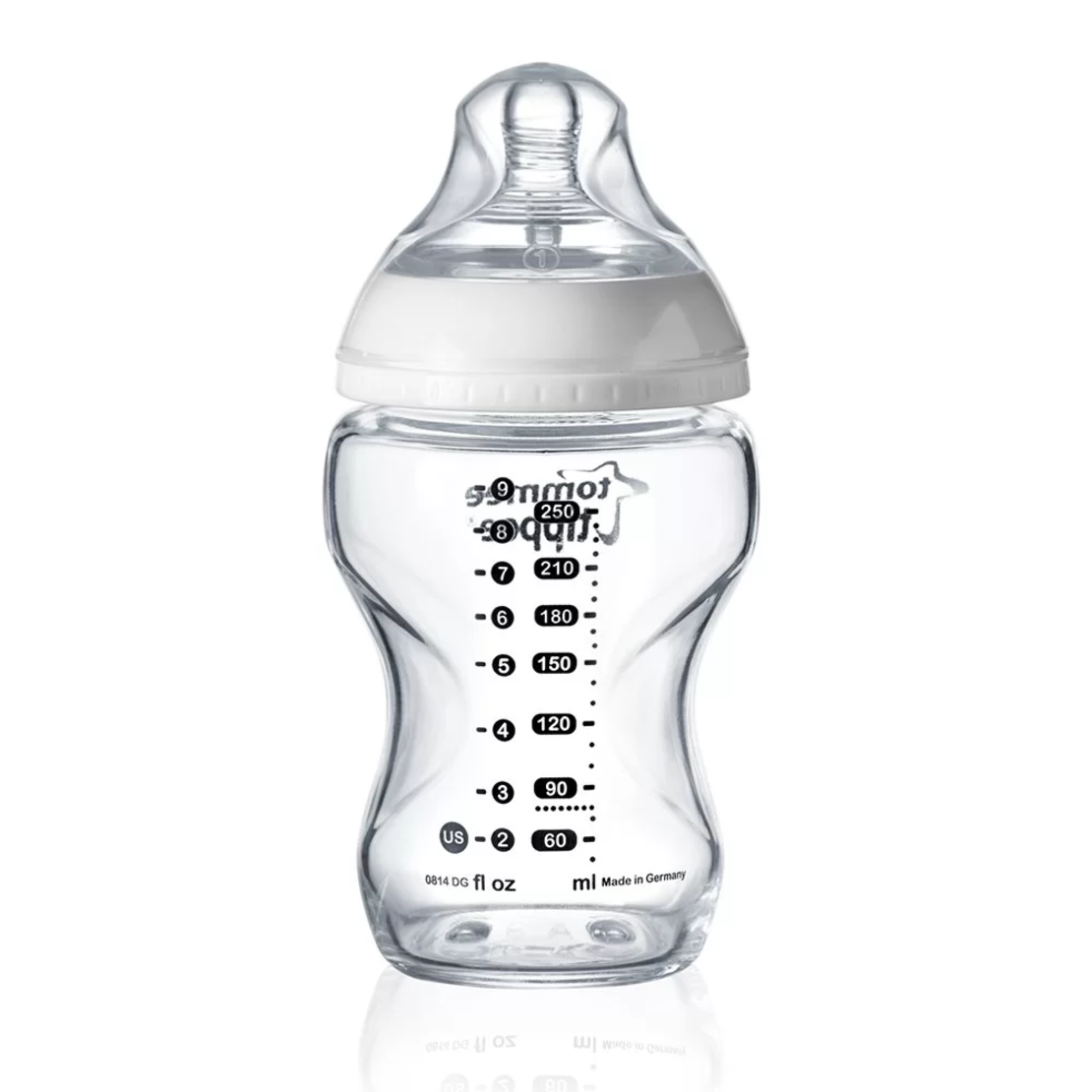 Tommee Tippee Стъклено Шише за Хранене Easi-Vent  250 ml 0м+