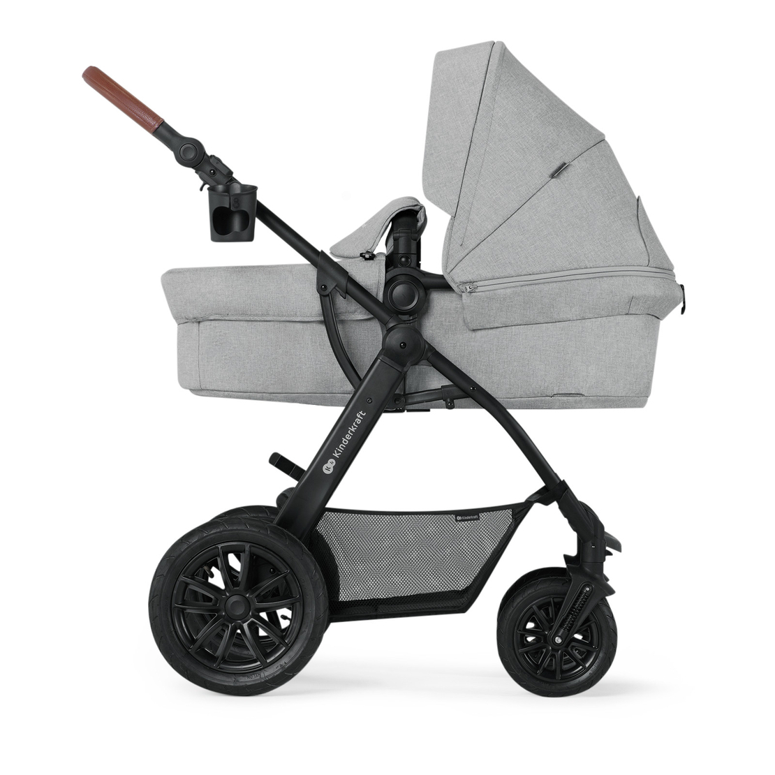 Количка KinderKraft Xmoov 2023, 3в1, Светло сива