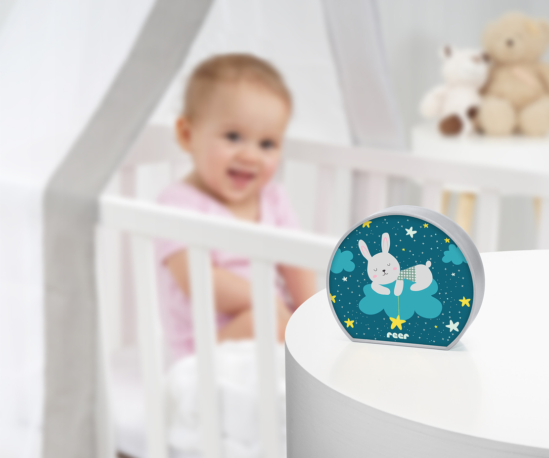  Детска нощна лампа Reer MyBabyLight, Зайо 
