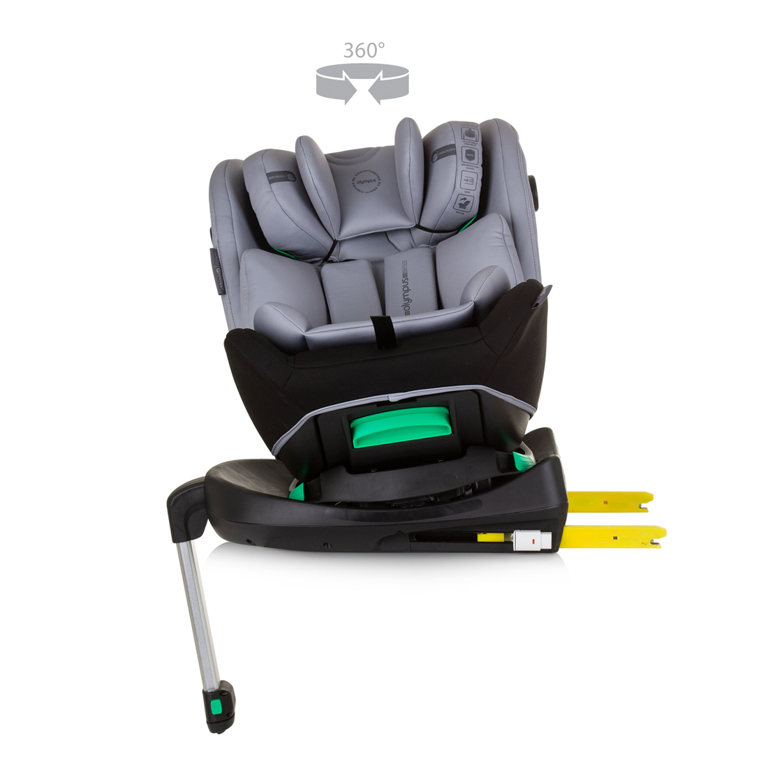 Chipolino  Столче за кола 360 I-size 40-150 ОЛИМПУС Сиво
