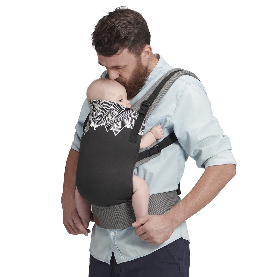  Ергономична раница за бебе KinderKraft MILO, Черна 