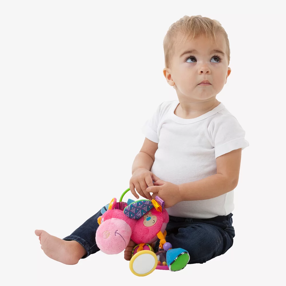 PLAYGRO ДРЪНКАЛКА КОНЧЕ ХОП ТРОП РОЗОВ ЦВЯТ 3М+