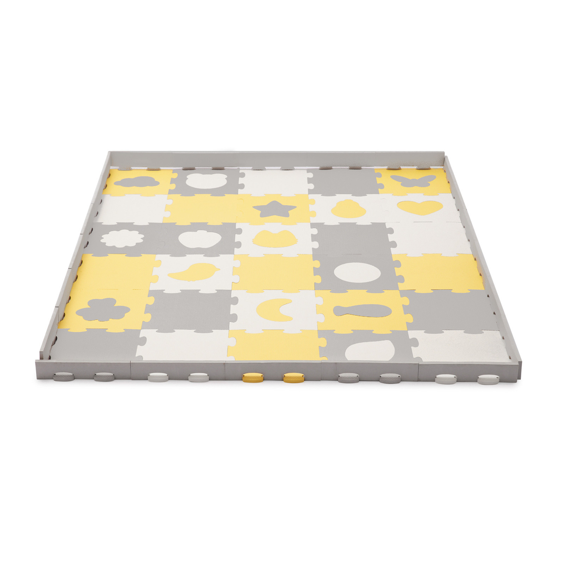  Мек пъзел с форми KinderKraft LUNO SHAPES, жълт 