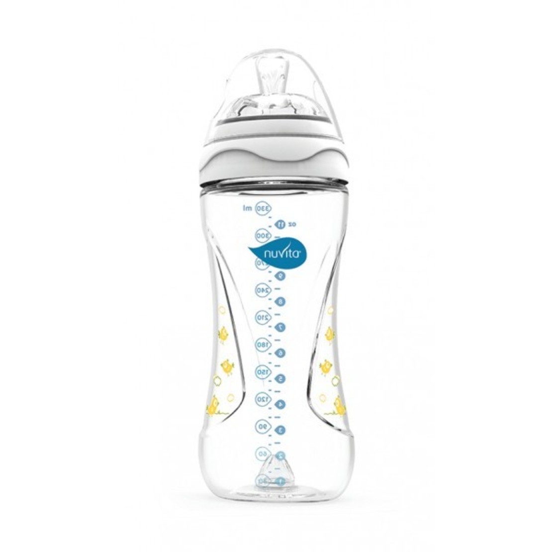  Шише за хранене Nuvita 6050 Mimic, 330 мл, Бяло 