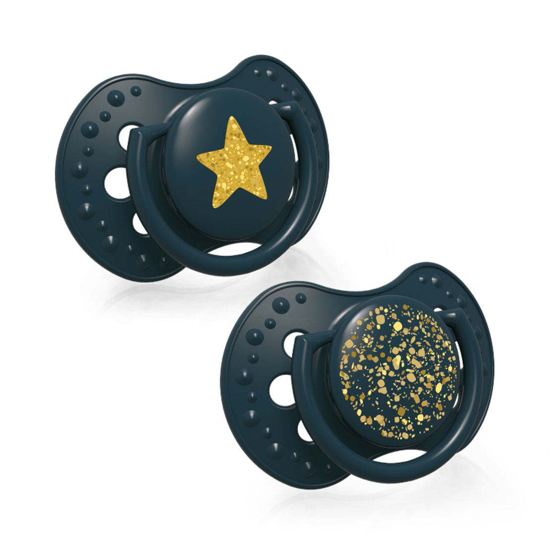 Силиконова залъгалка 2 бр Stardust 0-3м