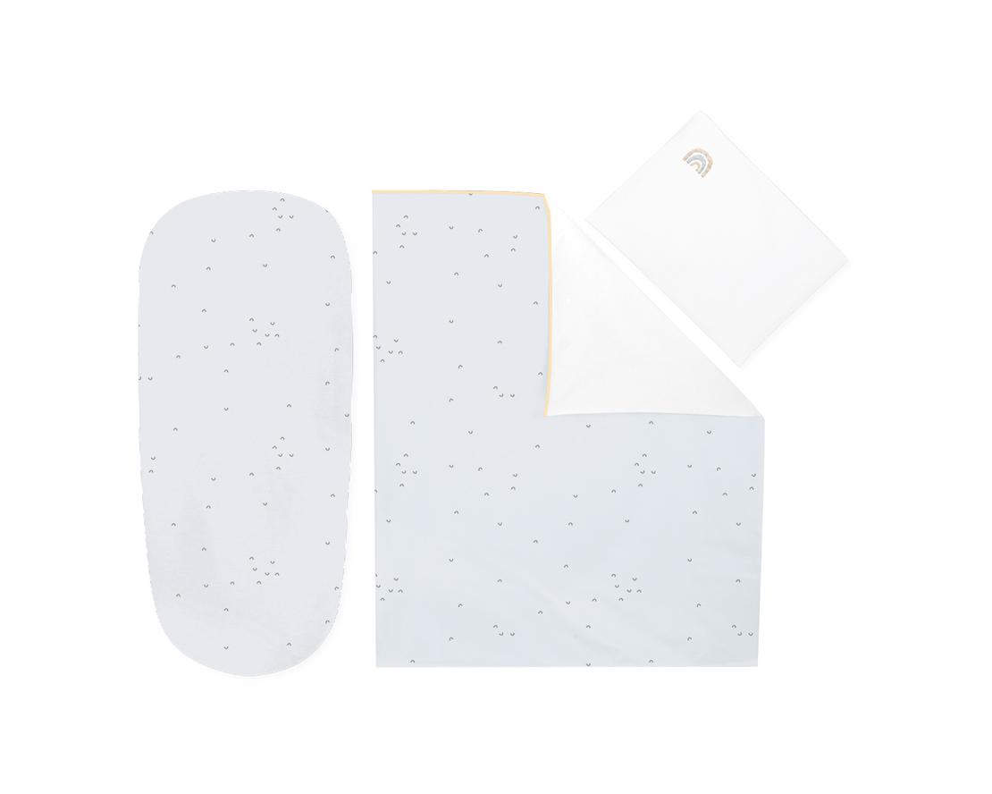 KikkaBoo Бебешки Спален Комплект за Количка 6 Части Stripy Friends