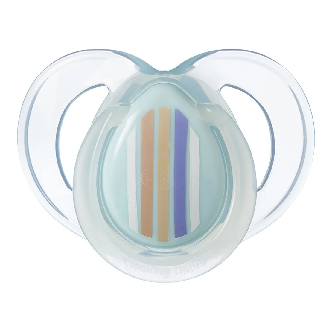 Tommee Tippee Ортодонтични Залъгалки Night Time 6-18M+ 2 Броя Бяла и Синя с Декор Дъга