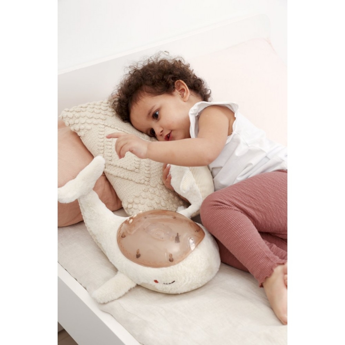 Cloud B Успокояваща Играчка за Бебе с Мелодии и Подводни Прожекции Tranquil Whale Family White