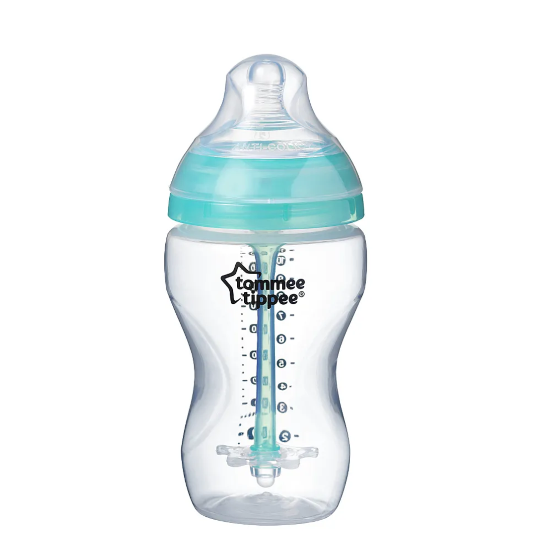 Tommee Tippee Advanced Anti-Colic+260 мл 0м+ Самостерилизиращо се Бебешко Шише за Хранене с Иновативна Система за Намаляване на Коликите
