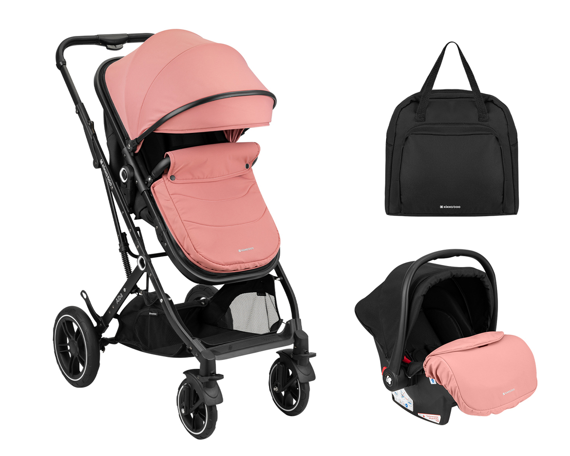 Комбинирана количка 3в1 с трансф. седалка Alba Pink