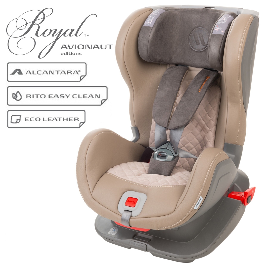  Столче за кола Avionaut Glider Royal L.02, 9-25 кг, Бежово/Сиво 
