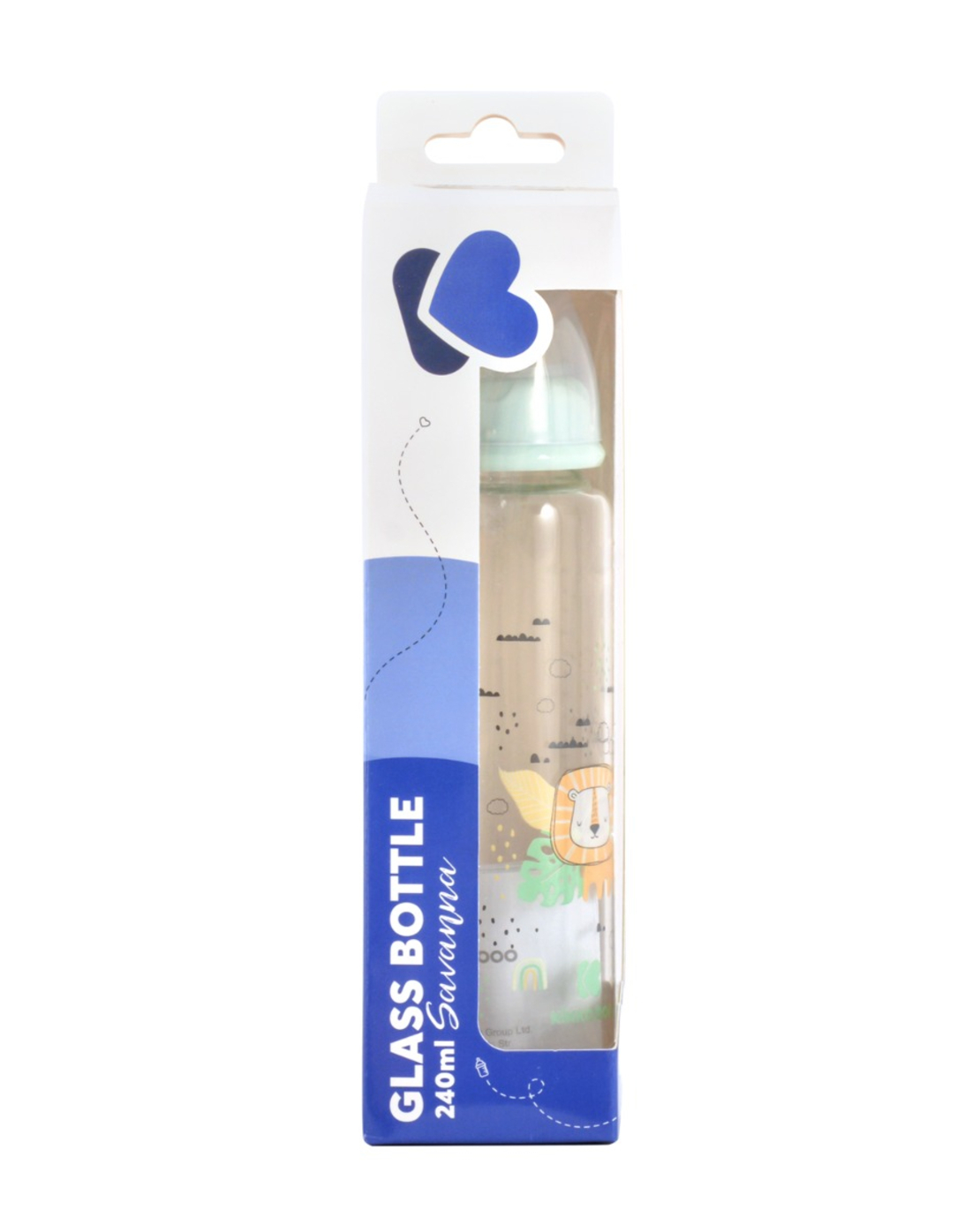 KikkaBoo Шише Стъклено 240мл Savanna Mint