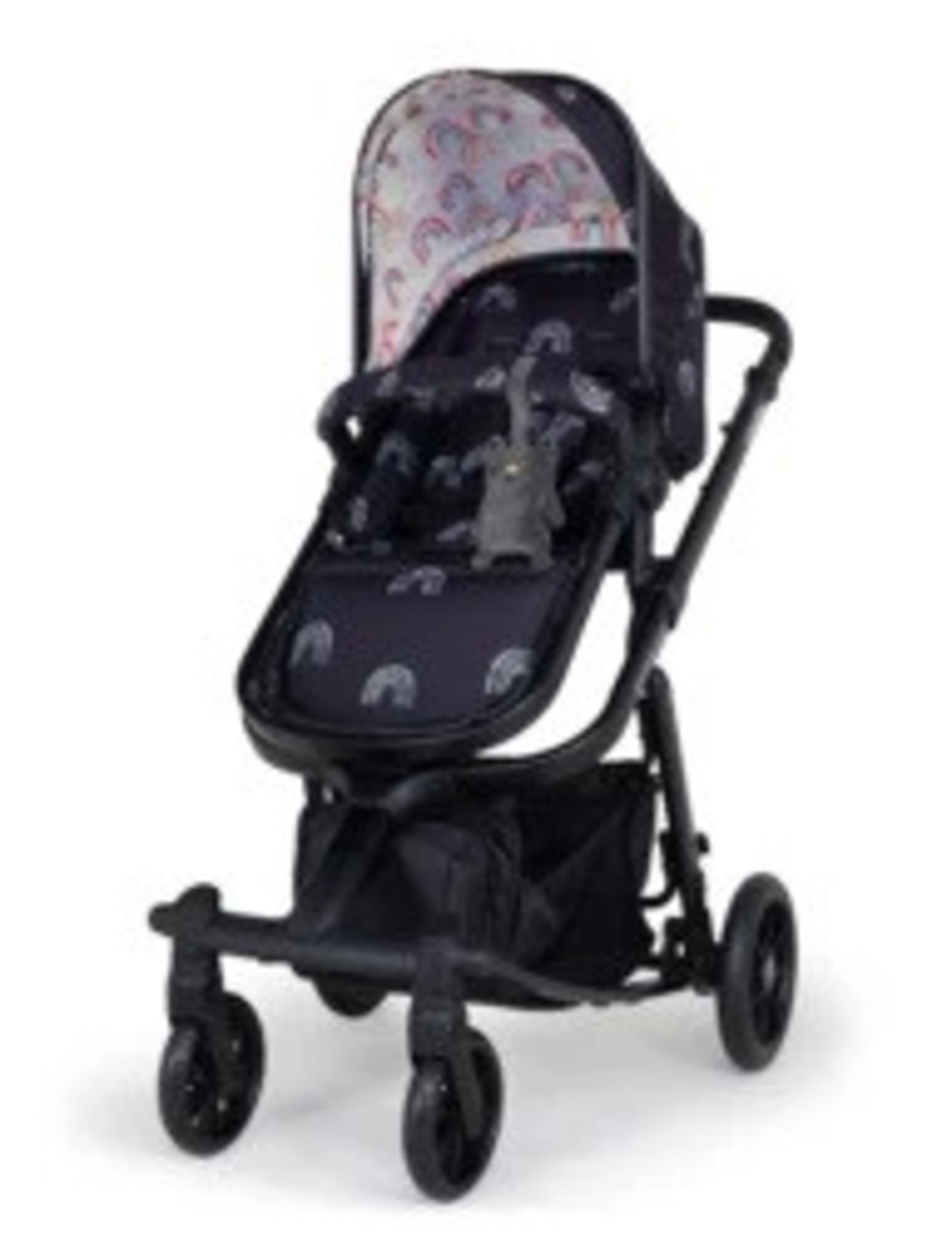 Комплект количка Cosatto Giggle Quad NIGHT RAINBOW 5в1, i-Size база и чувалче за крака