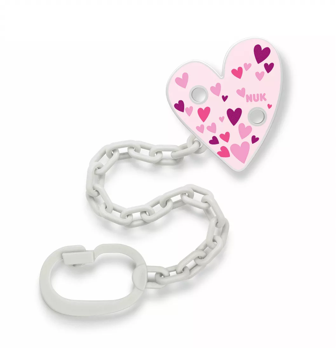 NUK Верижка за Биберон Залъгалка Розов