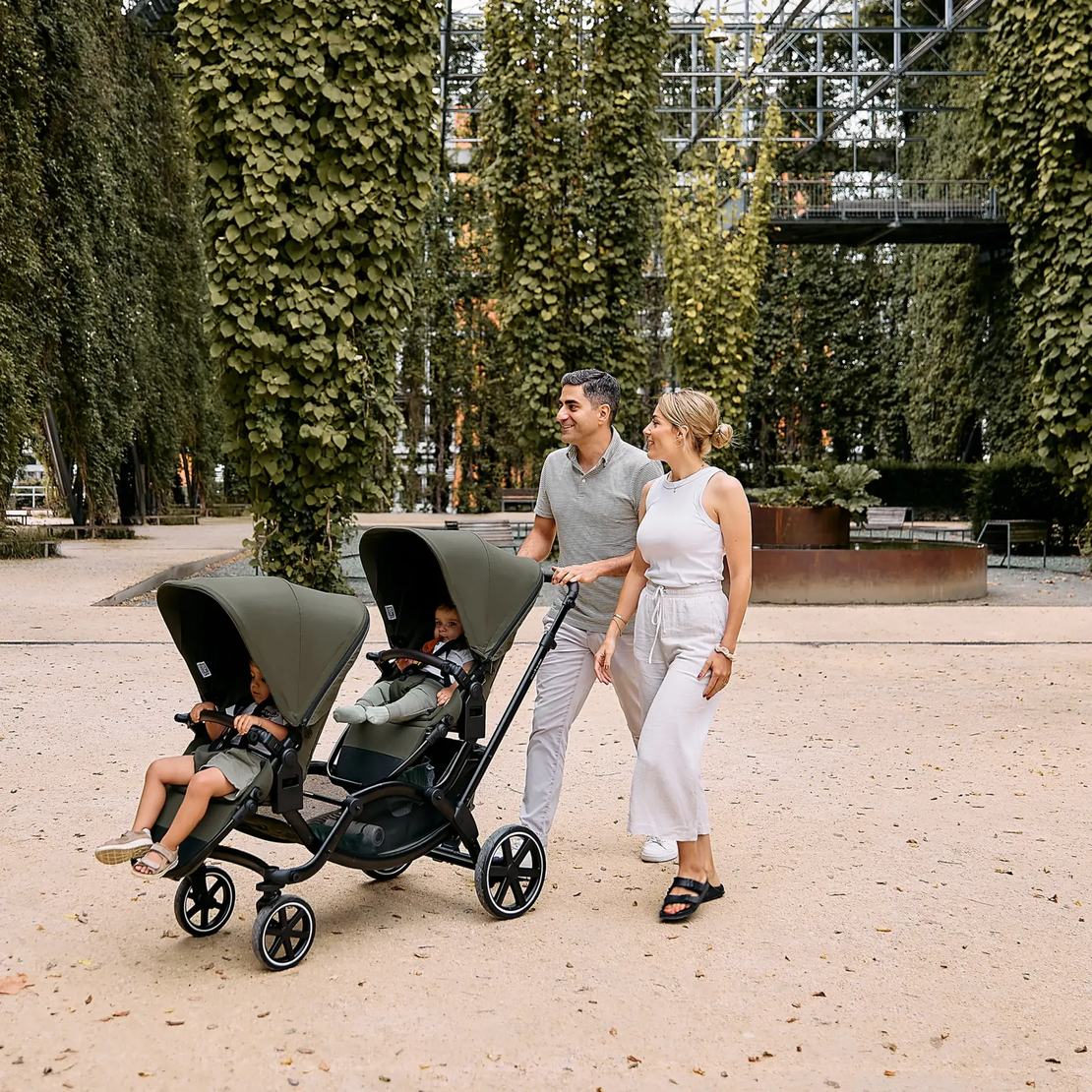 ABC Design Double Stroller Zoom 2 Avocado Комбинирана Детска Количка за Близнаци