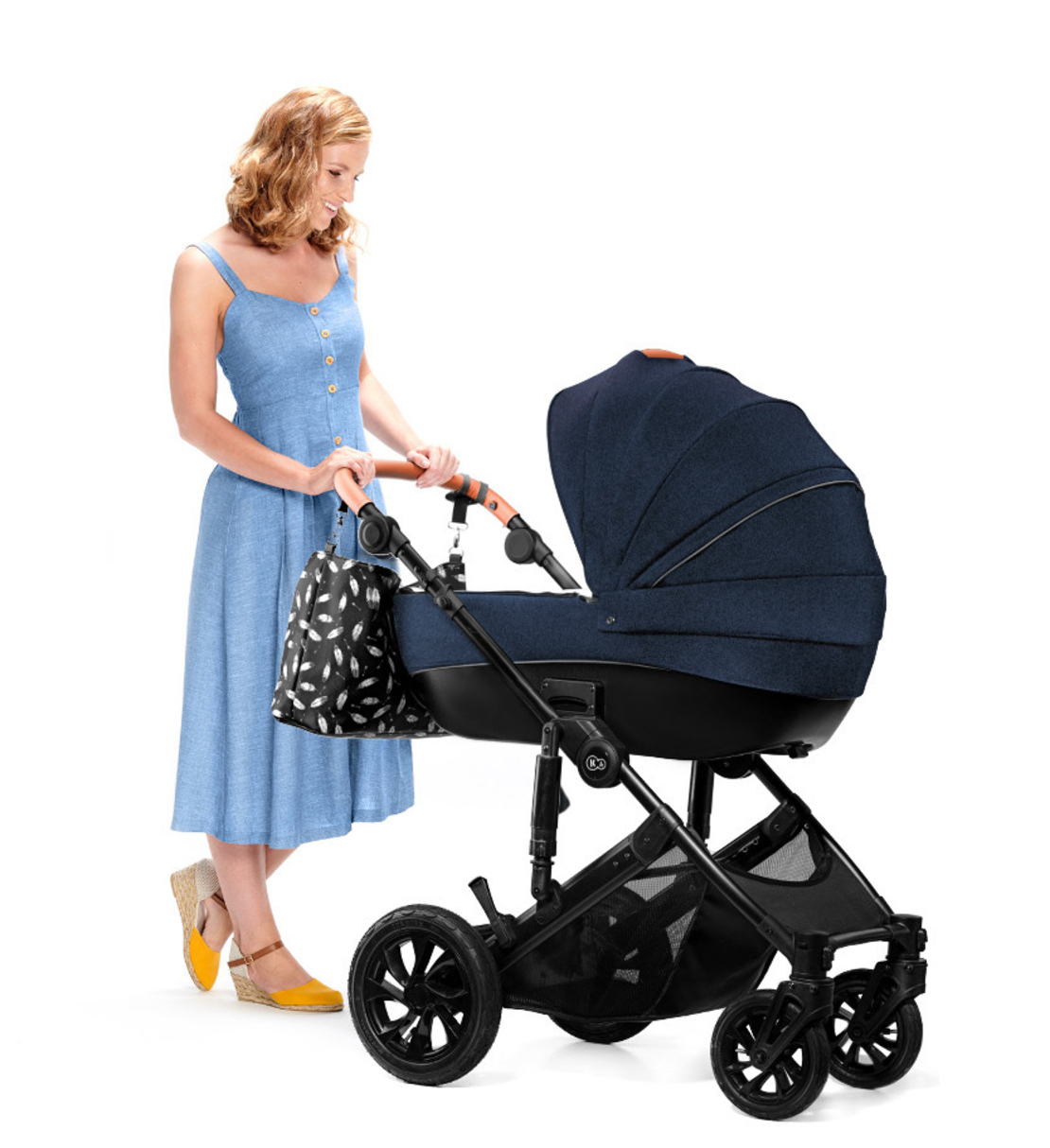 Бебешка количка KinderKraft PRIME 2в1, Синя