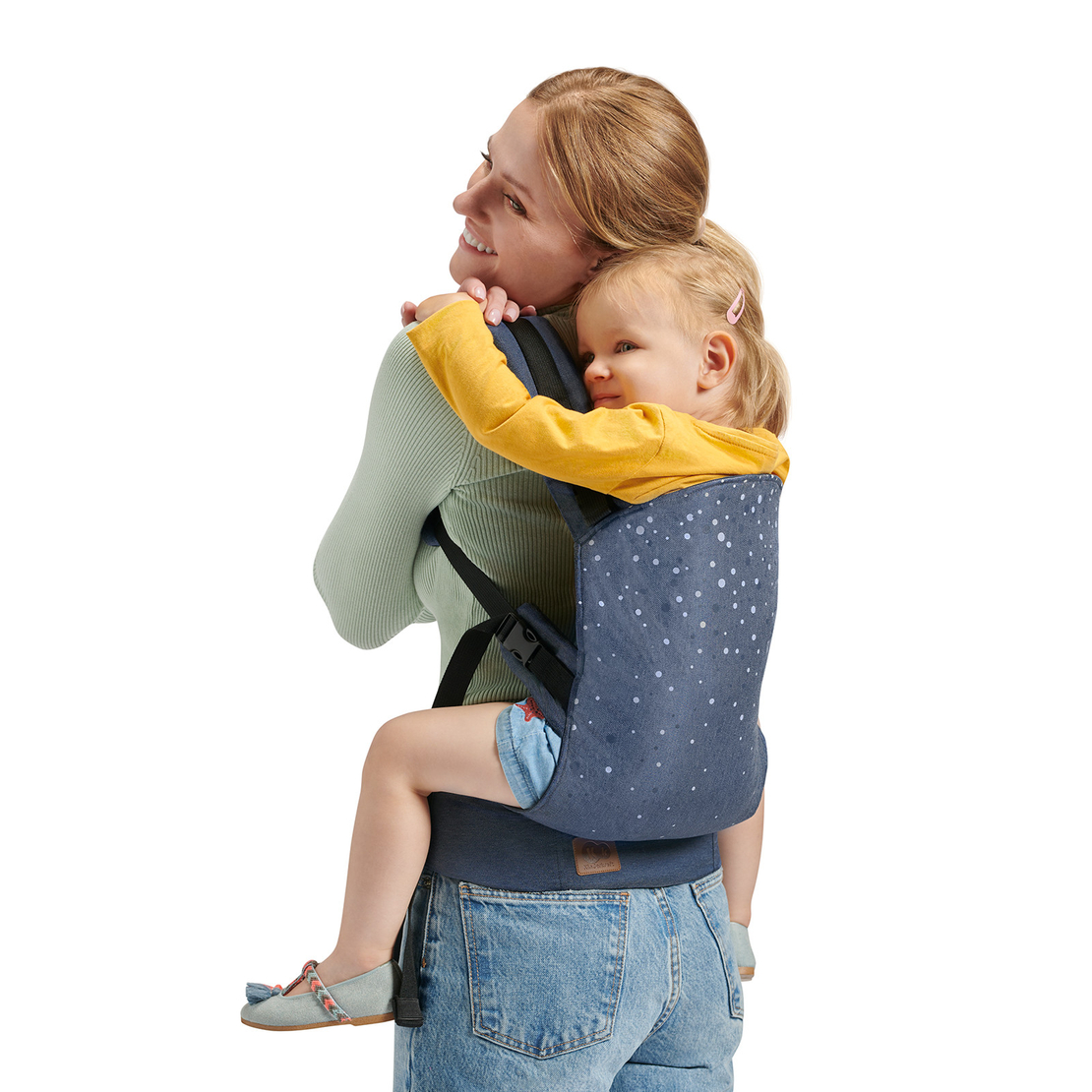  Ергономична раница за бебе KinderKraft NINO, CONFETTI DENIM 