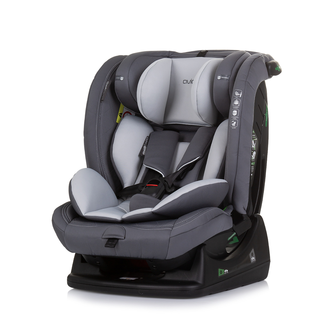 Chipolino Столче за кола 40-150 cm I-SIZE АВИАТО Пепелно