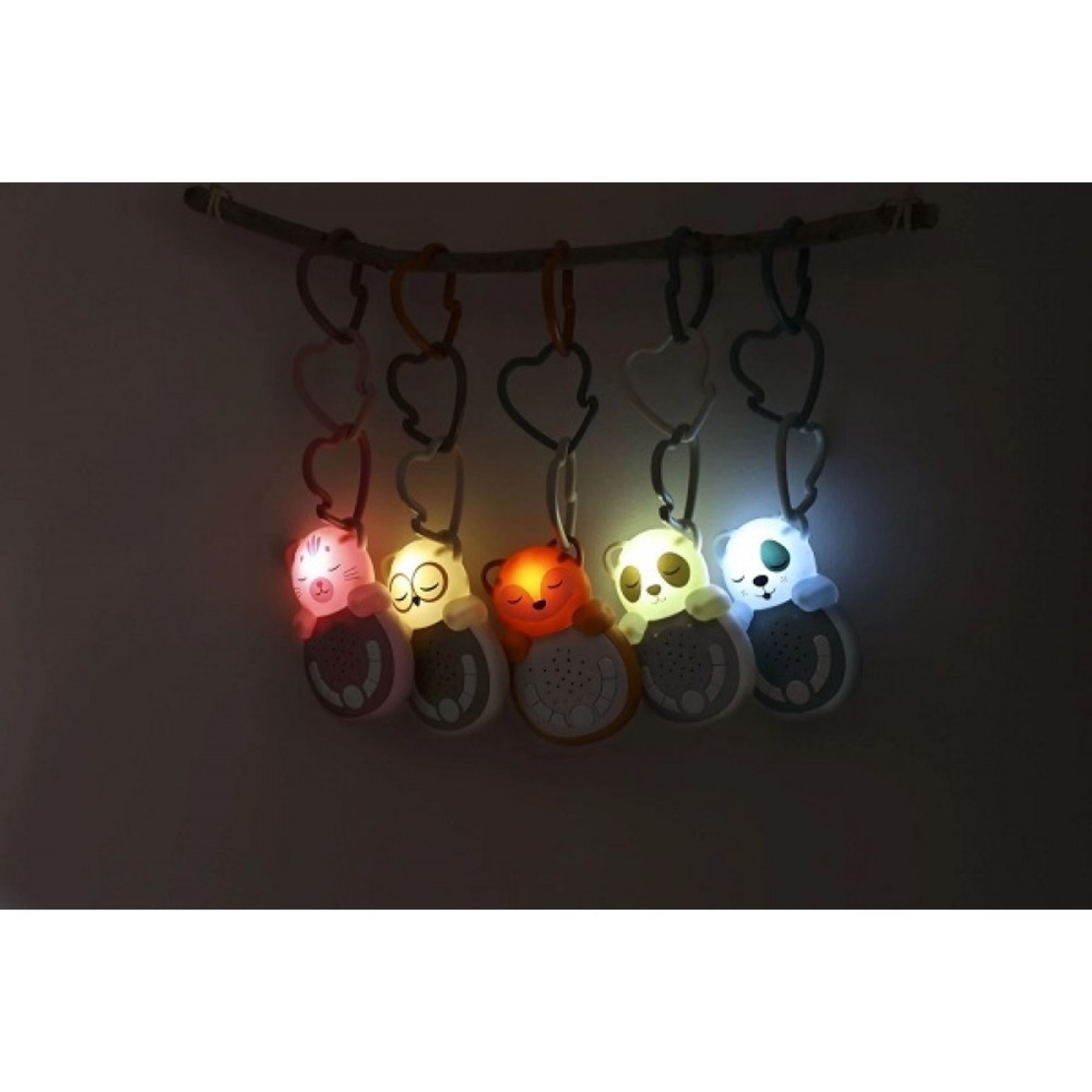 Cloud B Музикален Проектор Играчка с Успокояващи Звуци за Път Sweet Dreamz On the Go Owl Grey