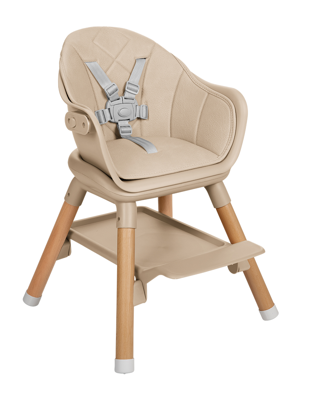 KikkaBoo Стол за Хранене 6в1 Woody Beige 2024