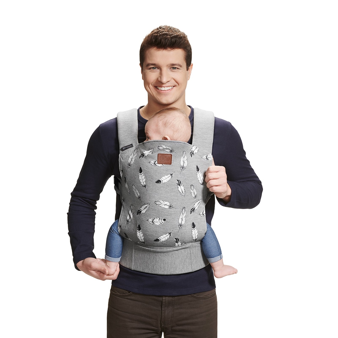  Ергономична раница за бебе KinderKraft MILO, Сиво 