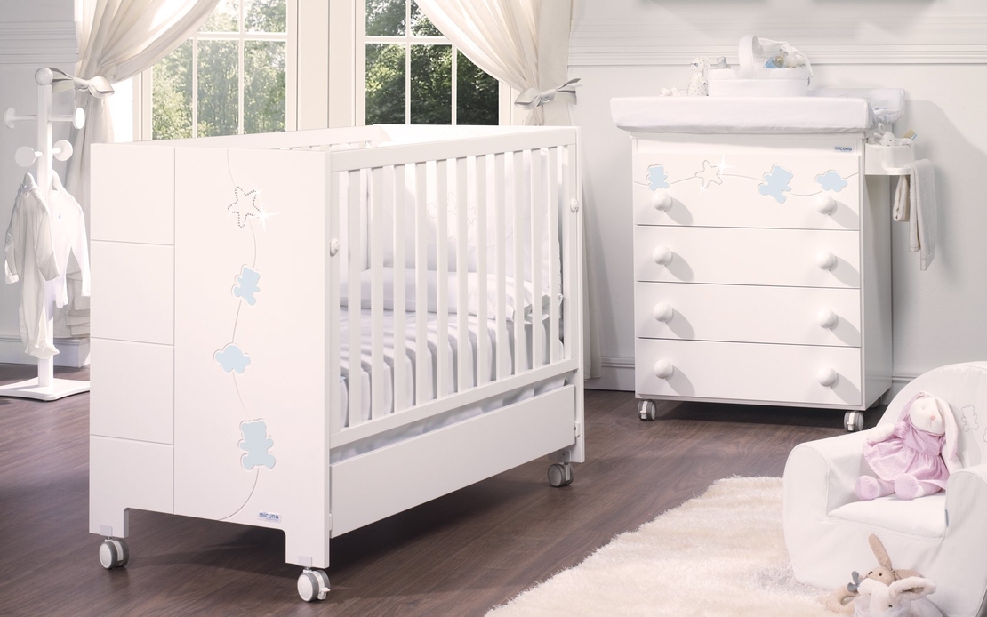Скрин с вана за къпане и повивалник B970 white beige bears