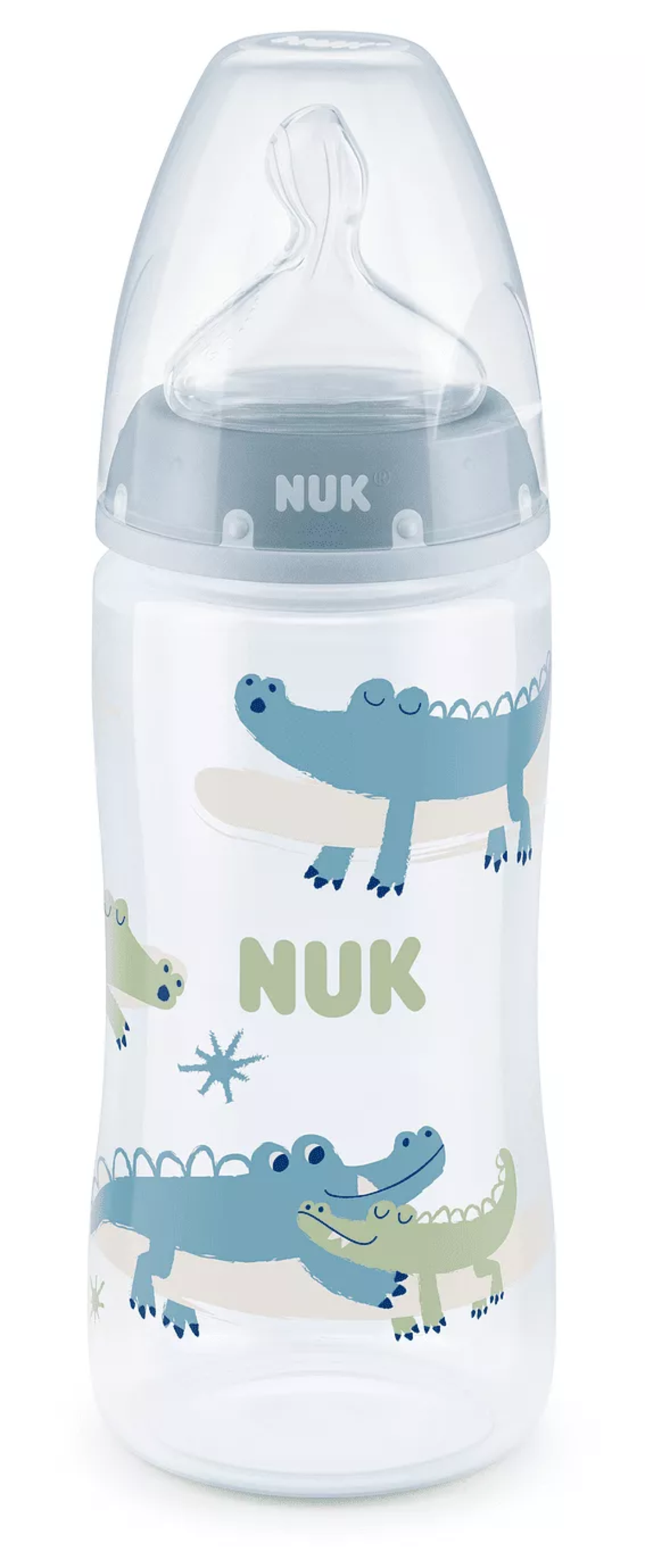 NUK First Choice РР Шише Temperature Control Стъклено Шише 300мл Силиконов Биберон 0-6 месеца Микс