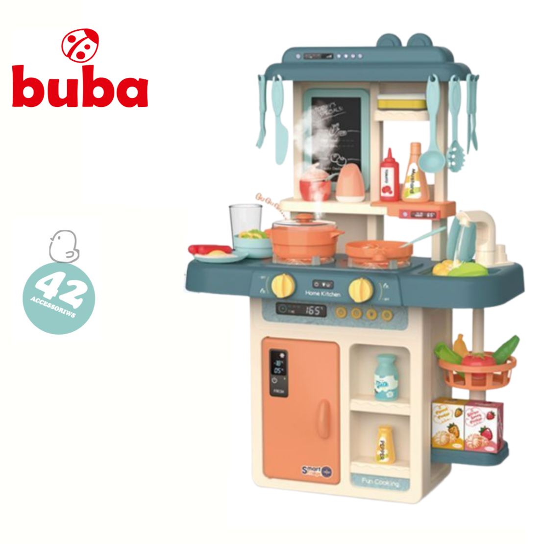  Детска кухня Buba Home Kitchen, 42 части, 889-167, сива 