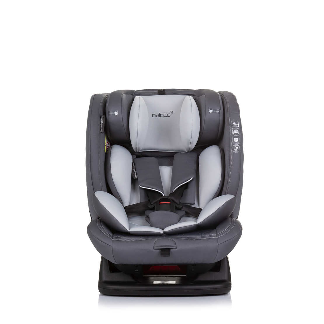 Chipolino Столче за кола 40-150 cm I-SIZE АВИАТО Пепелно