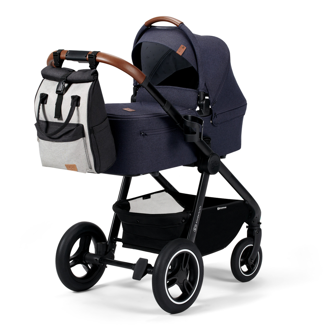  Раница за бебешки принадлежности KinderKraft MOONPACK, Сива 
