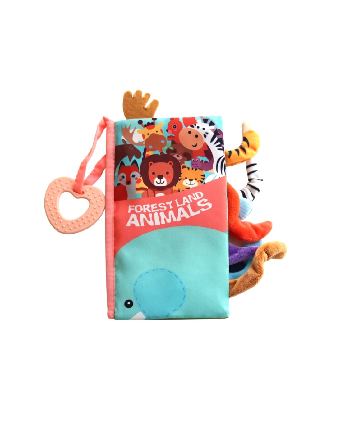 KikkaBoo Образователна текстилна книжка с чесалка Forest animals