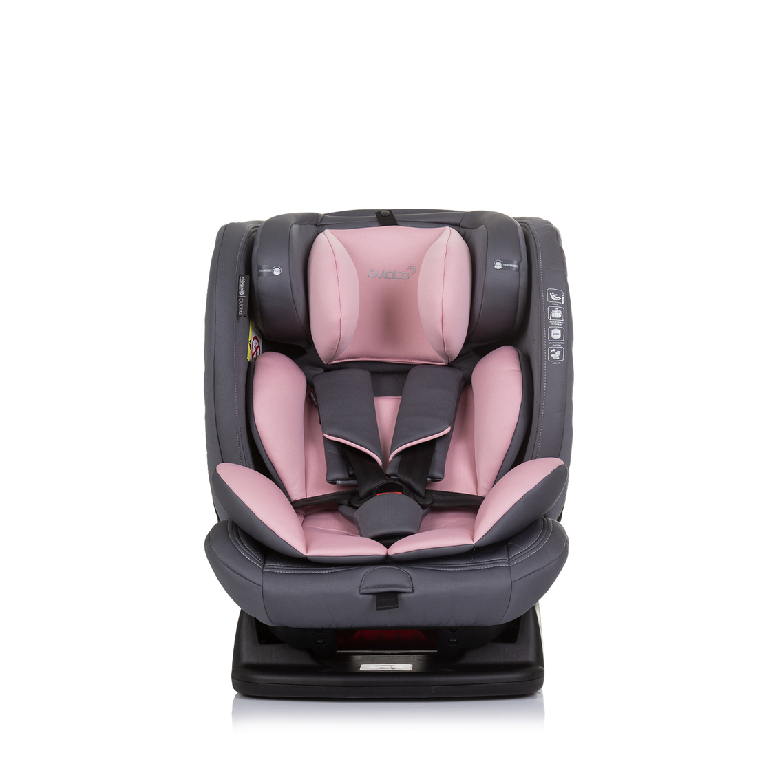 Chipolino  Столче за кола 40-150 cm I-SIZE АВИАТО Фламинго