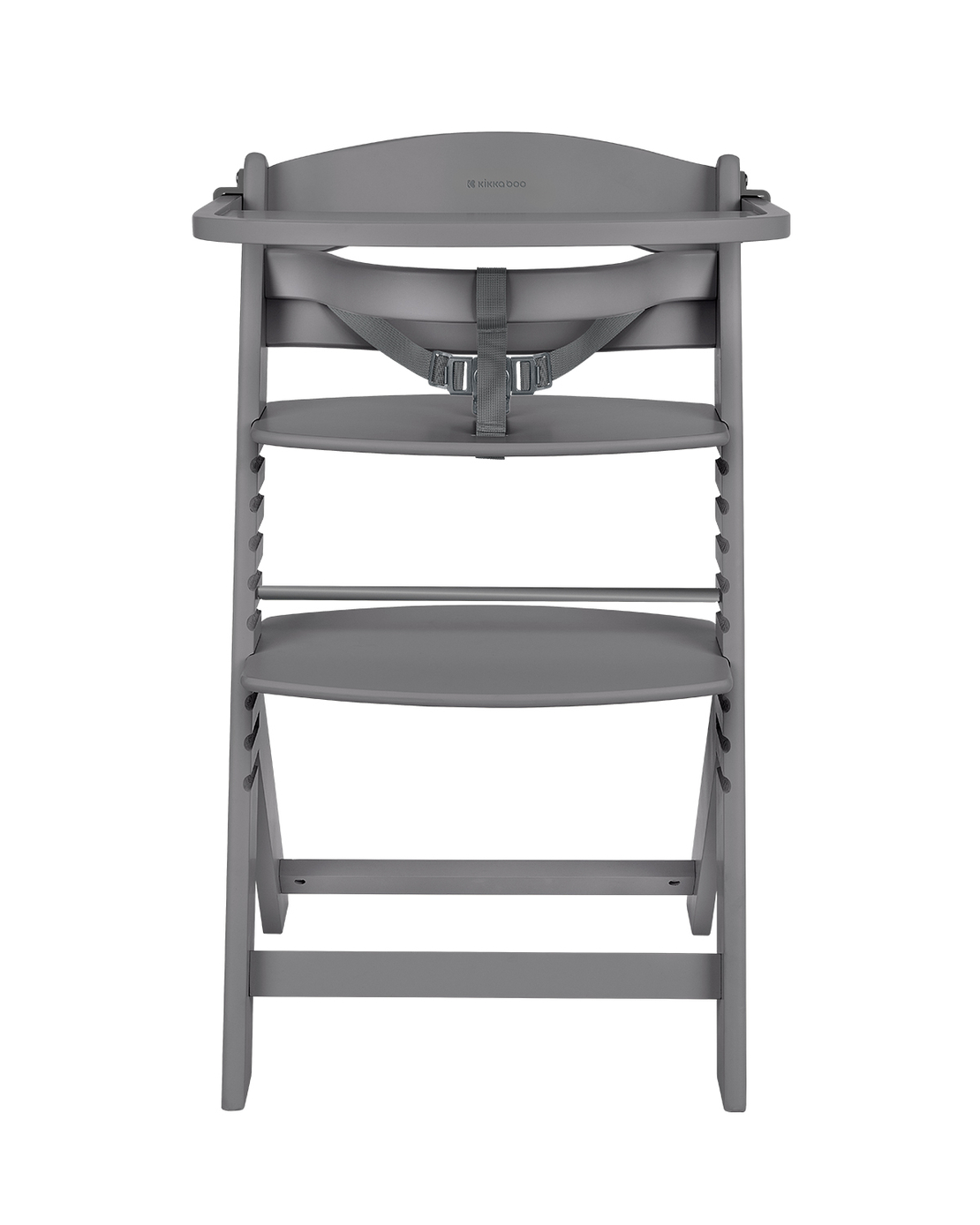 KikkaBoo Дървен Стол за Храненe Nordy Dark Grey