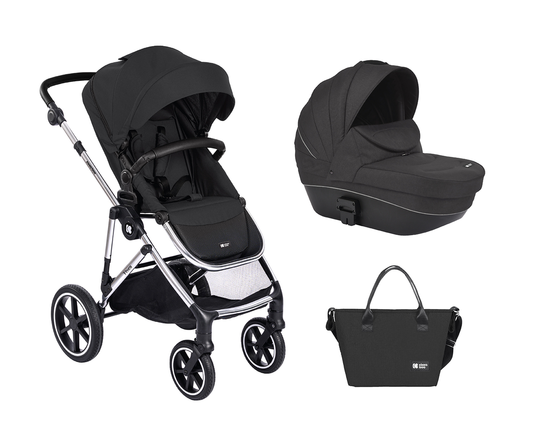 Комбинирана количка 2в1 с твърд кош Thea Black