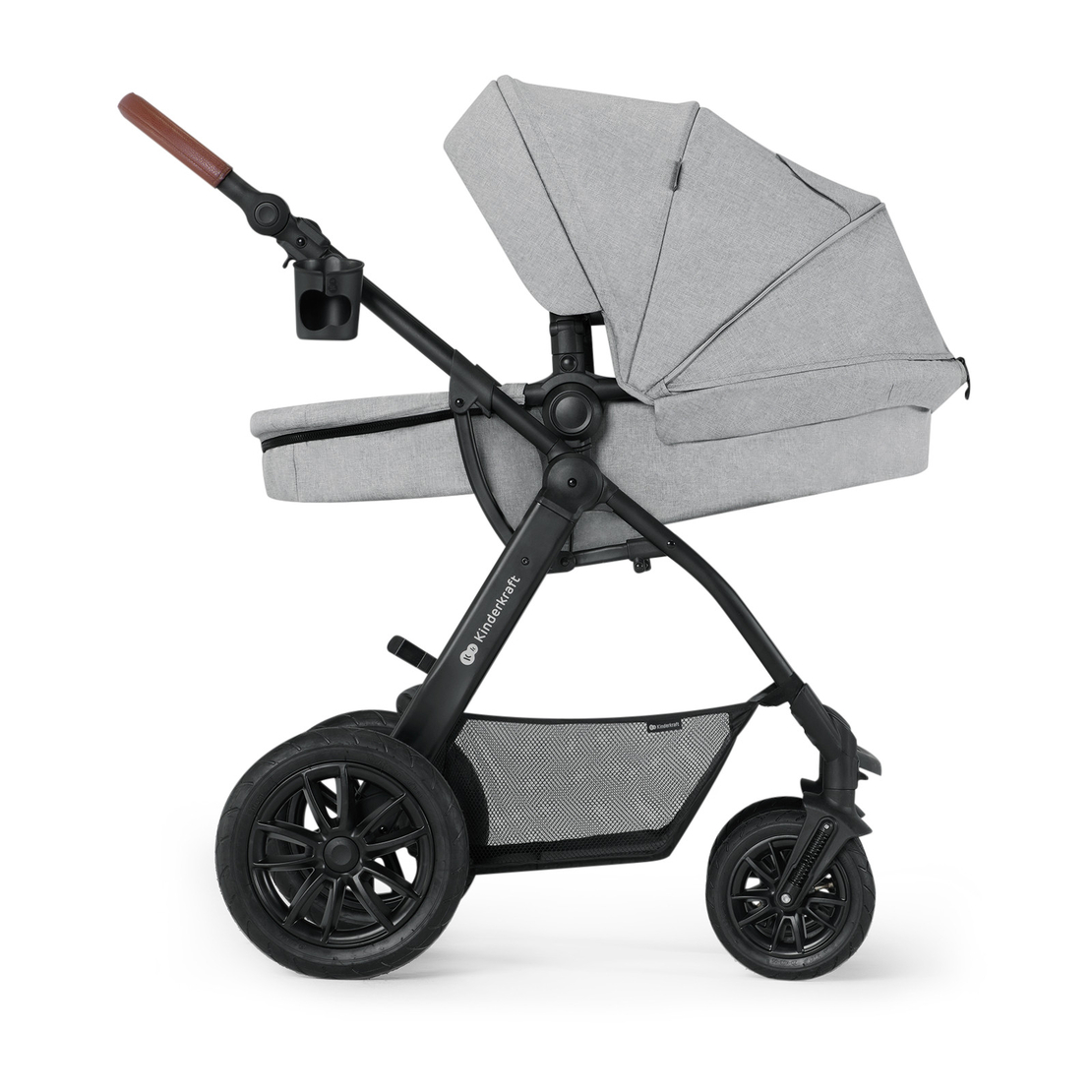 Количка KinderKraft Xmoov 2023, 3в1, Светло сива