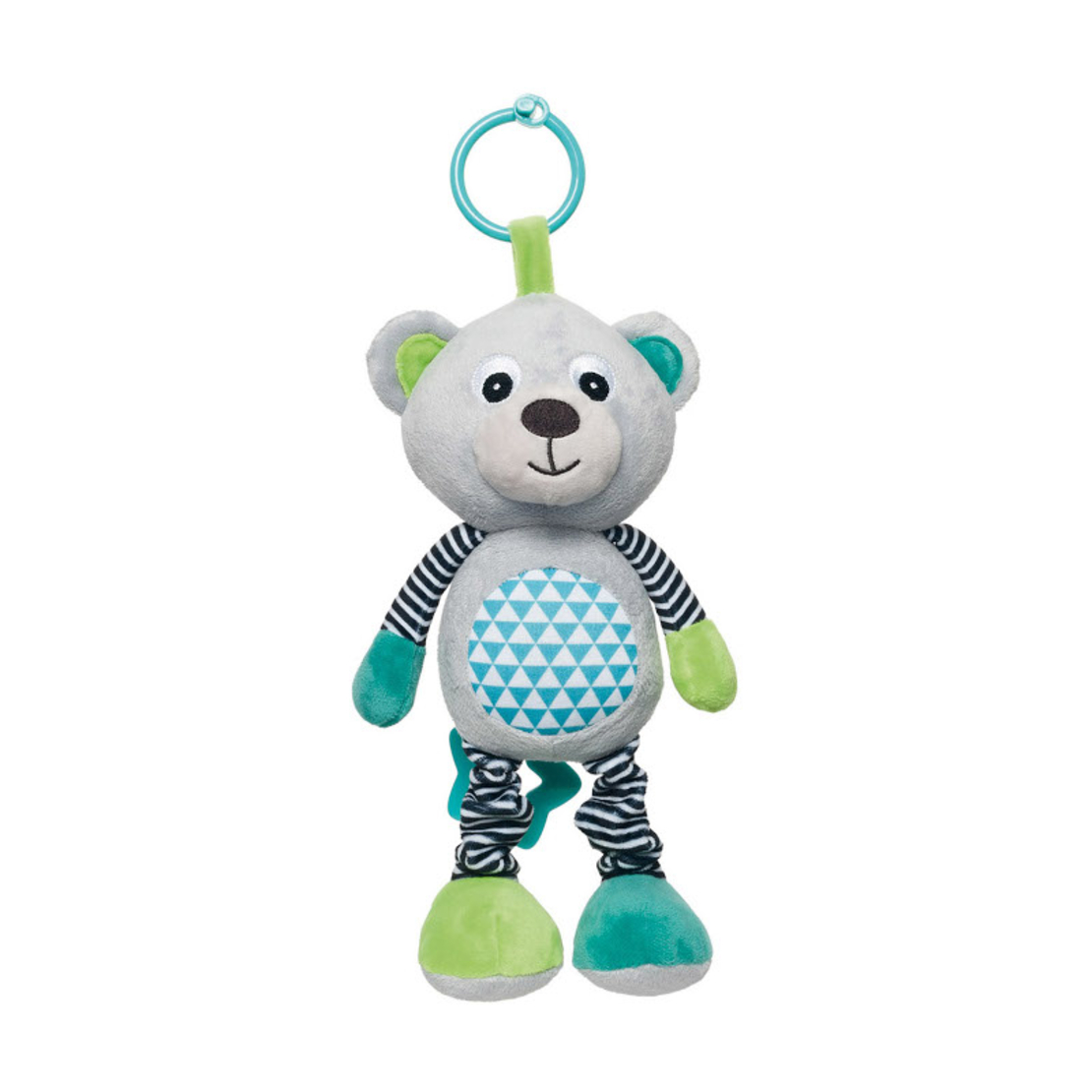 Мека музикална играчка BEARS, 0м+, сива