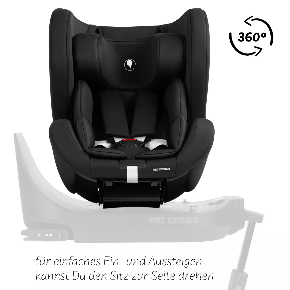 ABC Design Reboard Car Seat Lily i-Size 0 - 4 years Кош за Новородено Black