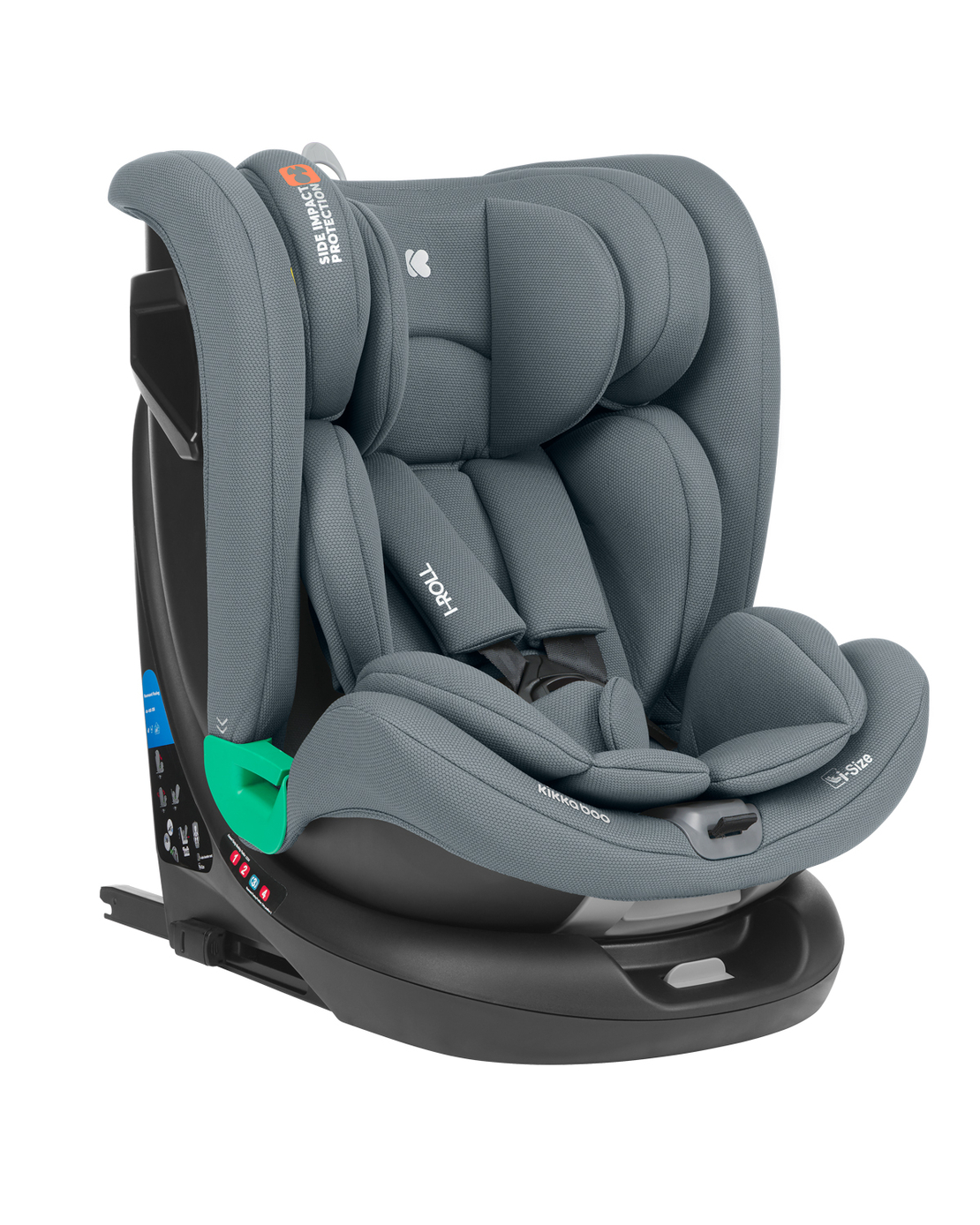 KikkaBoo Столче за Кола 40-150 см i-Roll i-SIZE Dark Grey