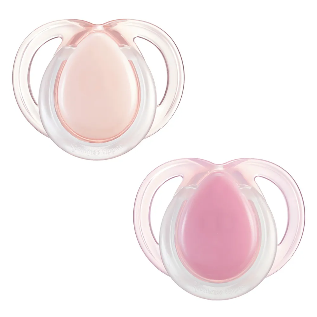 Tommee Tippee Ортодонтични Залъгалки Night Time 0-6М+ 2 Броя Розови и Светещи Дръжки