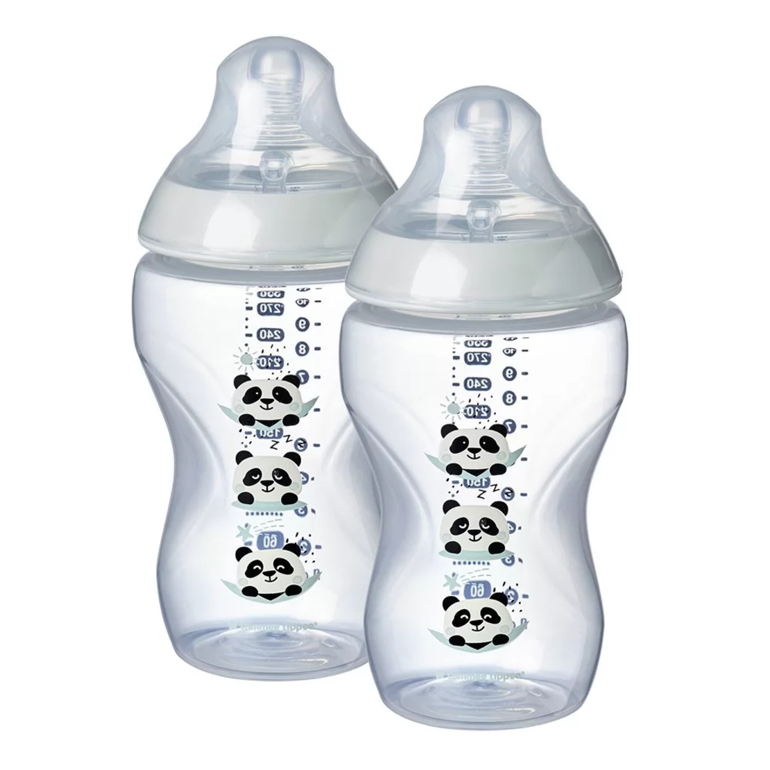 Tommee Tippee ШИШЕ ЗА ХРАНЕНЕ EASI VENT 340 ml 3м+, 2бр. ДЕКОР, МОМИЧЕ/ПАНДИ