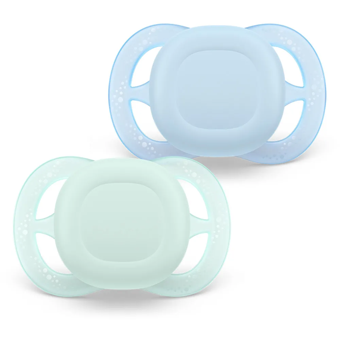 Philips AVENT SCF075/12 Комплект от 2 Броя Ортодонтски Силиконови Залъгалки Пастелни Цветове Ultra Start 0-2м+ в Кутия за Стерилизиране