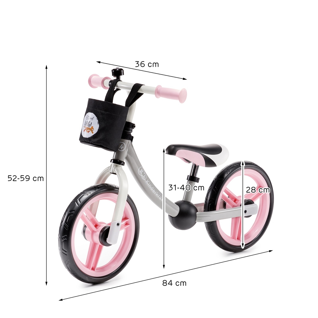  Колело за балансиране KinderKraft 2WAY NEXT, Розово 