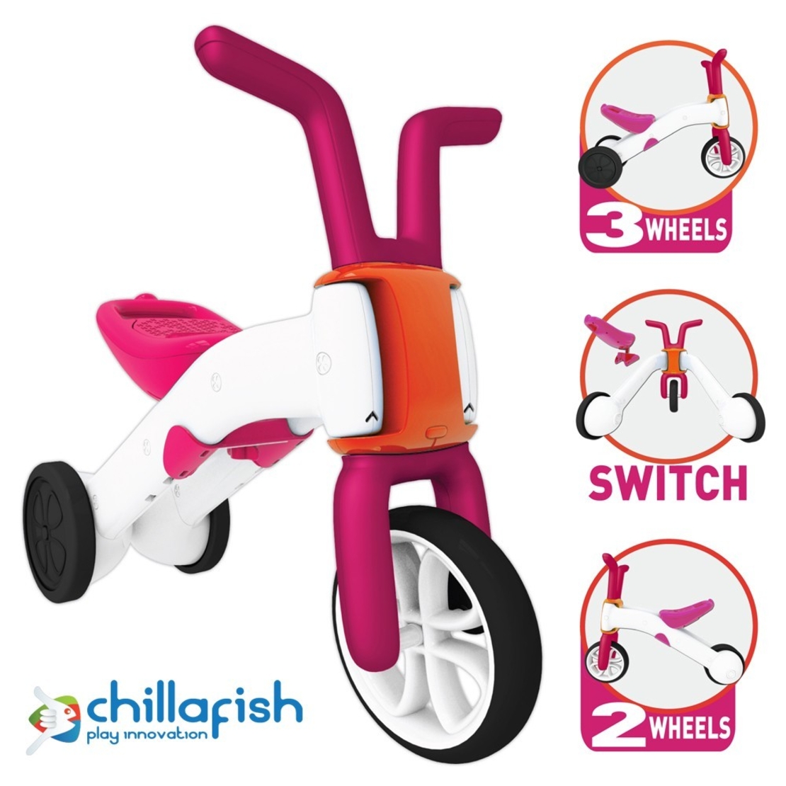  Колело за балансиране Chillafish Bunzi 2в1, Розово 