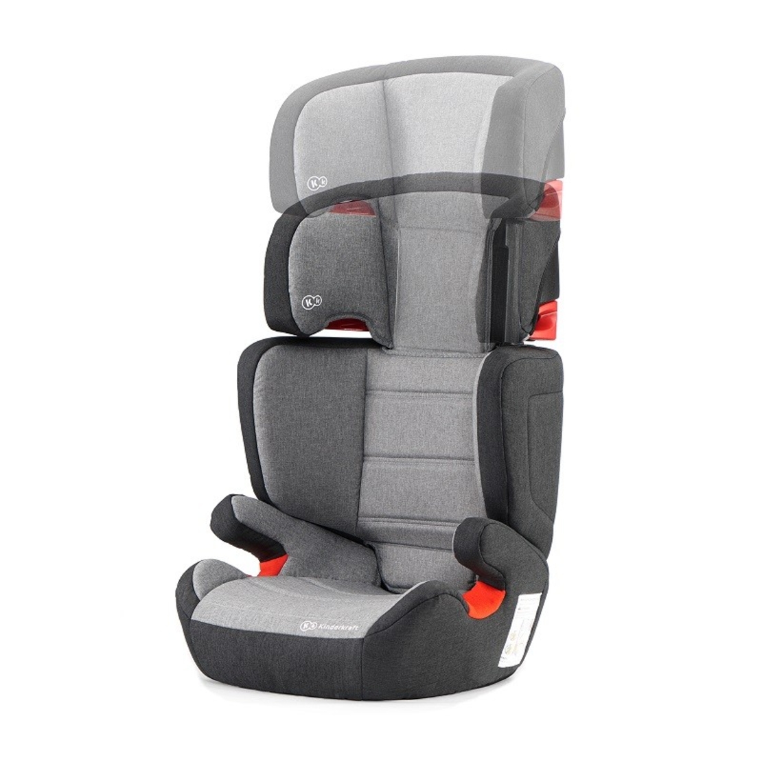  Столче за кола KinderKraft Junior IsoFIX, Сив 