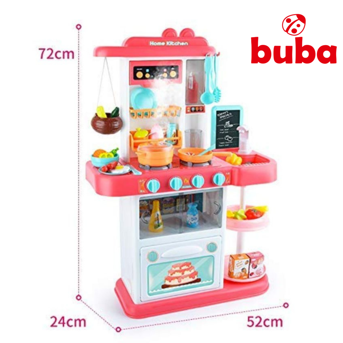  Детска кухня Buba Home Kitchen, 43 части, 889-164, розова 