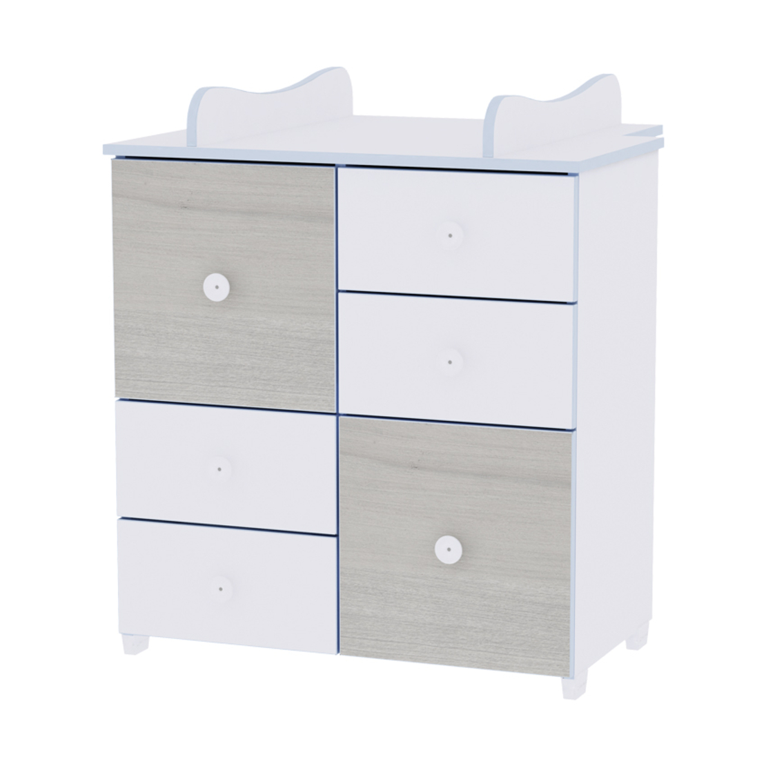 LORELLI CUPBOARD WHITE/BLUE ELM NEW