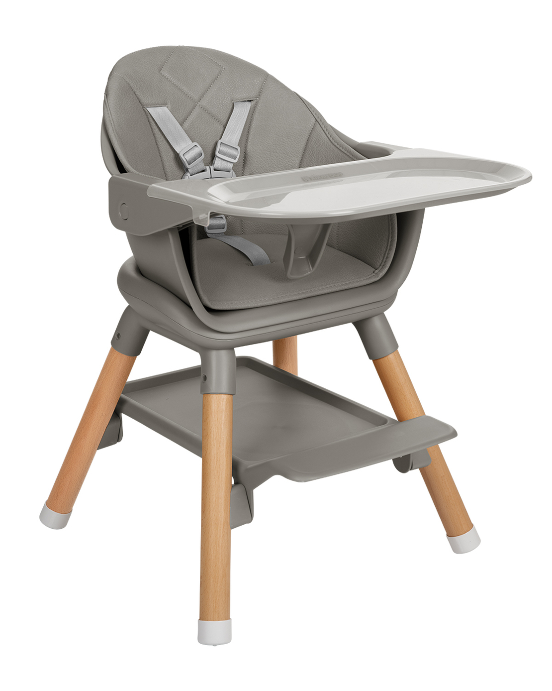 KikkaBoo Стол за Хранене 6в1 Woody Grey 2024