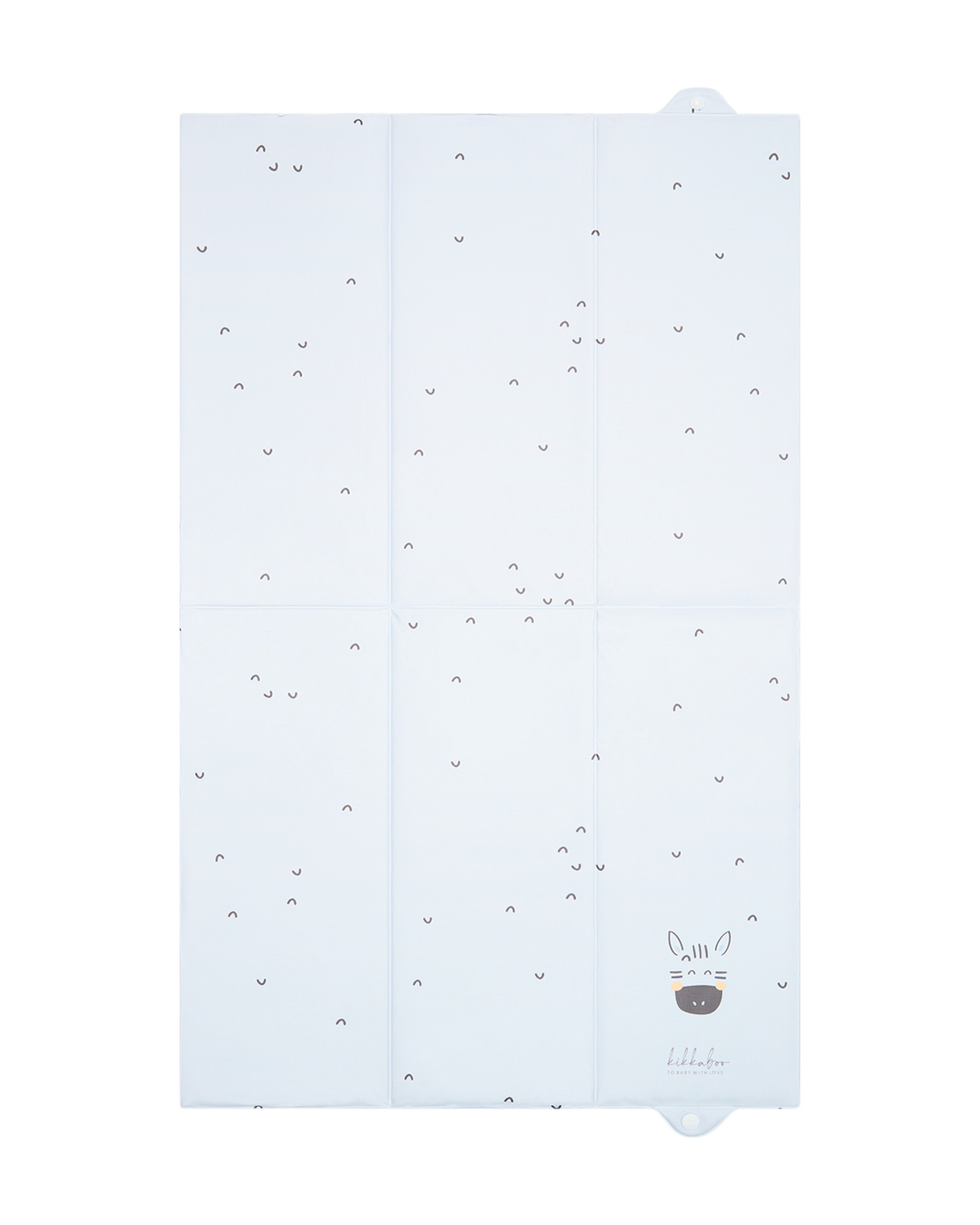 KikkaBoo Сгъваема PVC Подложка за Повиване 50х80см Stripy Friends Синя